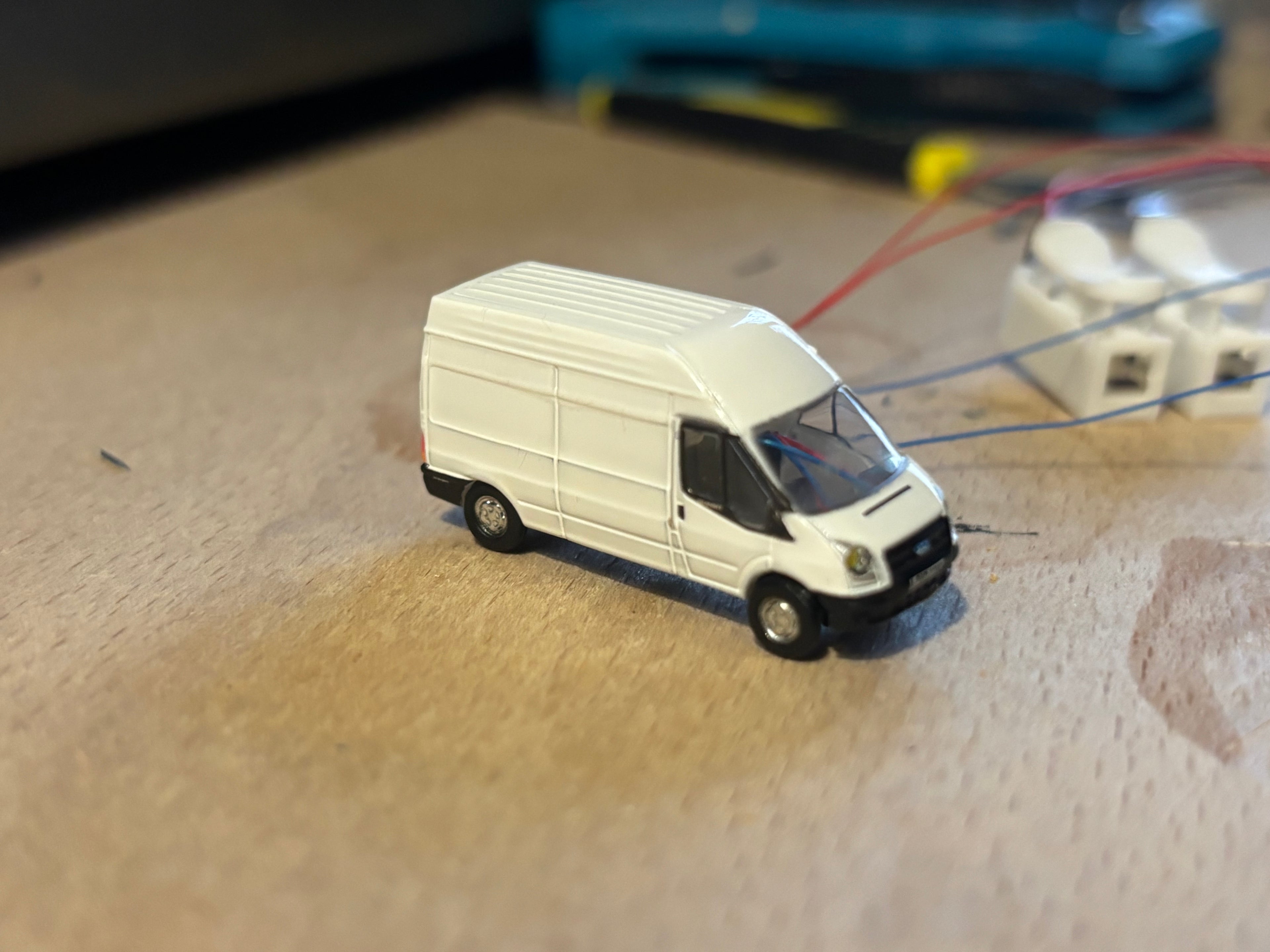 1:148 scale Oxford diecast Ford transit with headlights